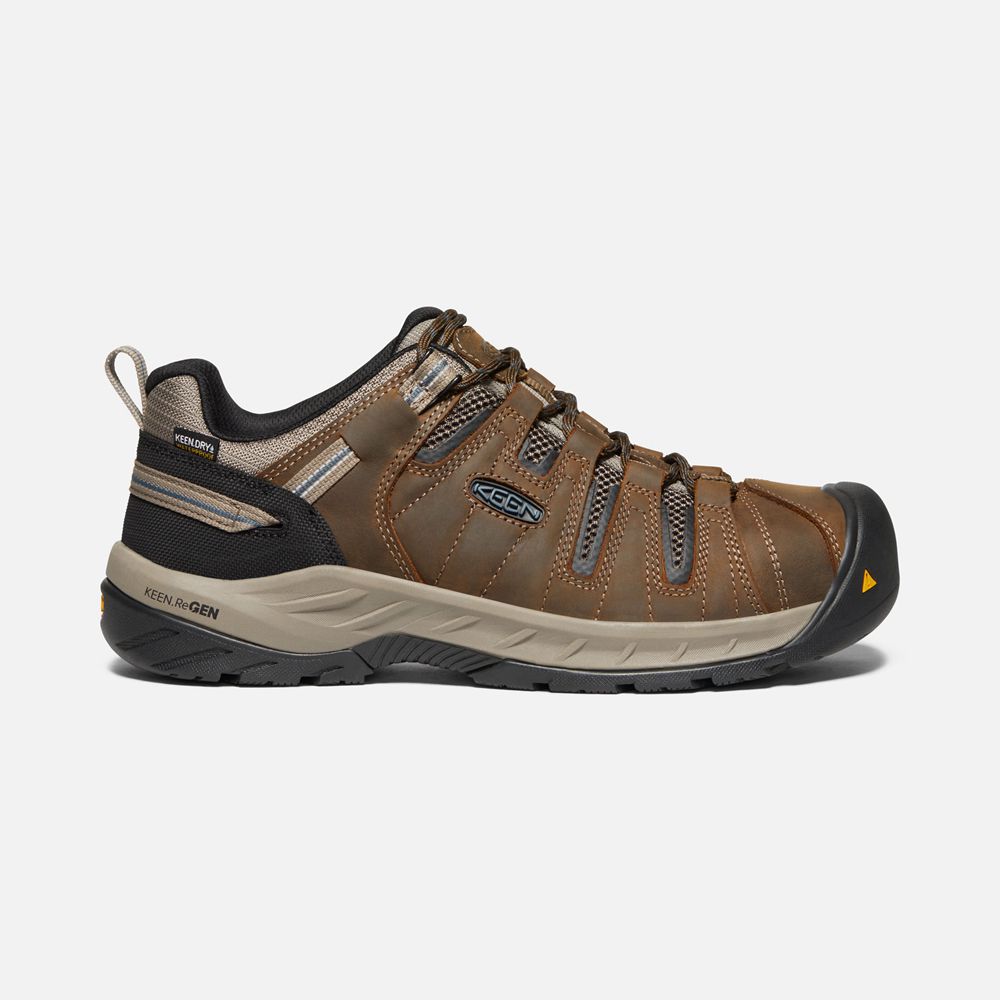 Keen Iş Ayakkabısı Erkek Kahverengi - Flint Ii Waterproof (Steel Toe) - Türkiye VKIY87216